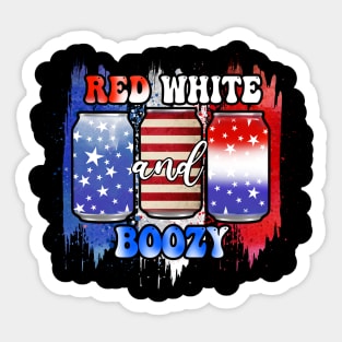 Red White And Boozy Sticker